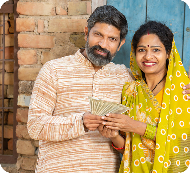 Couple Holding Cash